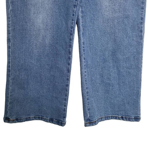 Chelsea & Violet High Waisted Wide Leg Button Fly Crop Jean Size 28 - Picture 6 of 10